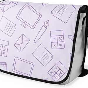 بوناميزون شنطة ماسنجر مدرسية مطبوعة رقميا مع حزام اسود للطلاب، شنطة كروس وشنطة ساعي، شنطة كتف للمدرسة، العودة الى المدرسة، المقاس: 29 × 36 سم