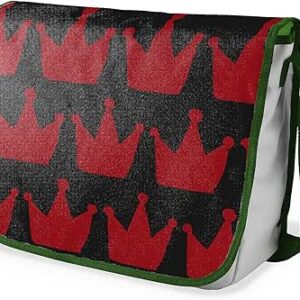 بوناميزون شنطة ماسنجر مدرسية مطبوعة رقميا مع حزام كاكي للطلاب، شنطة كروس وشنطة ساعي، شنطة كتف للمدرسة، العودة الى المدرسة، المقاس: 29 × 36 سم