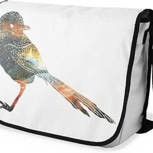 بوناميزون شنطة ماسنجر مدرسية مطبوعة رقميا مع حزام اسود للطلاب، شنطة كروس وشنطة ساعي، شنطة كتف للمدرسة، العودة الى المدرسة، المقاس: 29 × 36 سم