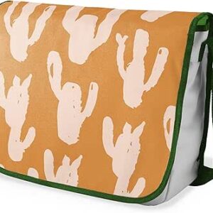 بوناميزون شنطة ماسنجر مدرسية مطبوعة رقميا مع حزام كاكي للطلاب، شنطة كروس وشنطة ساعي، شنطة كتف للمدرسة، العودة الى المدرسة، المقاس: 29 × 36 سم