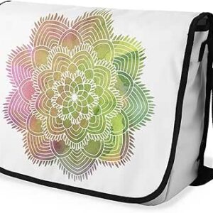 بوناميزون شنطة ماسنجر مدرسية مطبوعة رقميا مع حزام اسود للطلاب، شنطة كروس وشنطة ساعي، شنطة كتف للمدرسة، العودة الى المدرسة، المقاس: 29 × 36 سم