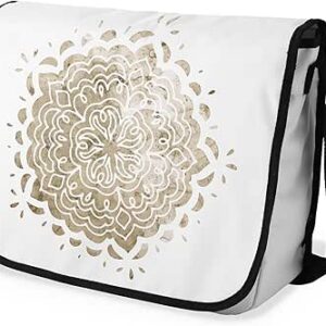 بوناميزون شنطة ماسنجر مدرسية مطبوعة رقميا مع حزام اسود للطلاب، شنطة كروس وشنطة ساعي، شنطة كتف للمدرسة، العودة الى المدرسة، المقاس: 29 × 36 سم