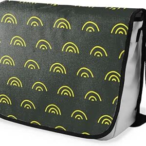 شنطة ماسنجر مدرسية مطبوعة رقمية بحزام اسود للبنات والاولاد من لو جاردين دو لين، شنطة ماسنجر للطلاب، شنط كتف مقاس 29 × 36 سم