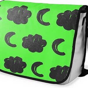 بوناميزون شنطة ماسنجر مدرسية مطبوعة رقميا مع حزام اسود للطلاب، شنطة كروس وشنطة ساعي، شنطة كتف للمدرسة، العودة الى المدرسة، المقاس: 29 × 36 سم