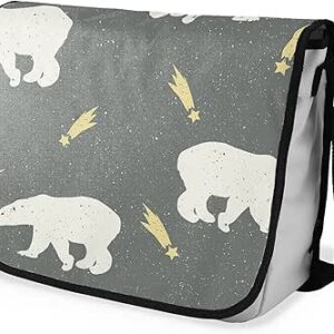 بوناميزون شنطة ماسنجر مدرسية مطبوعة رقميا مع حزام اسود للطلاب، شنطة كروس وشنطة ساعي، شنطة كتف للمدرسة، العودة الى المدرسة، المقاس: 29 × 36 سم