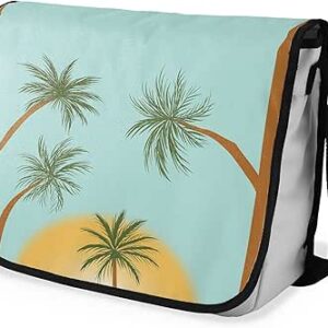 بوناميزون شنطة ماسنجر مدرسية مطبوعة رقميا مع حزام اسود للطلاب، شنطة كروس وشنطة ساعي، شنطة كتف للمدرسة، العودة الى المدرسة، المقاس: 29 × 36 سم