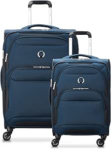 شنطة سفر قابلة للتوسيع بجوانب ناعمة سكاي ماكس 2.0 مع عجلات دوارة من ديلسي باريس, أزرق, 2-Piece Set (21/24)، بوليستر
