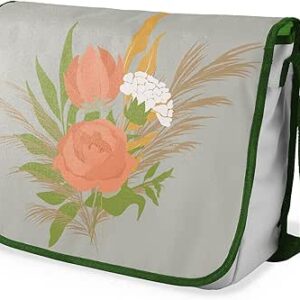 شنطة ماسنجر مدرسية مطبوعة رقميا مع احزمة كاكي للبنات والاولاد من لو جاردين دو لين، شنطة ماسنجر للطلاب، شنط كتف مقاس 29 × 36 سم