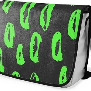 بوناميزون شنطة ماسنجر مدرسية مطبوعة رقميا مع حزام اسود للطلاب، شنطة كروس وشنطة ساعي، شنطة كتف للمدرسة، العودة الى المدرسة، المقاس: 29 × 36 سم