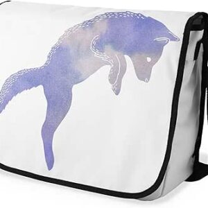 بوناميزون شنطة ماسنجر مدرسية مطبوعة رقميا مع حزام اسود للطلاب، شنطة كروس وشنطة ساعي، شنطة كتف للمدرسة، العودة الى المدرسة، المقاس: 29 × 36 سم