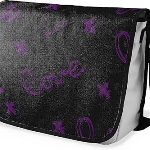 حقيبة ماسنجر مدرسية مطبوعة بطباعة رقمية مع حزام أسود للبنات والأولاد، حقيبة ماسنجر للطلاب والعودة إلى المدرسة، حقائب ماسنجر للطلاب، حقائب كتف، مقاس 29 × 36 سم