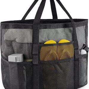 شنطة شاطئ شبكية من سريز - شنطة كبيرة توت للشاطئ للعائلة للعب واساسيات العطلات