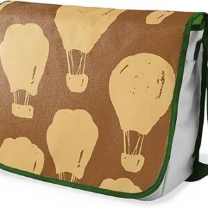 بوناميزون شنطة ماسنجر مدرسية مطبوعة رقميا مع حزام كاكي للطلاب، شنطة كروس وشنطة ساعي، شنطة كتف للمدرسة، العودة الى المدرسة، المقاس: 29 × 36 سم