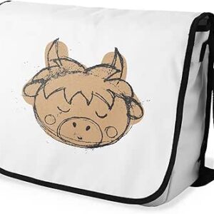 بوناميزون شنطة ماسنجر مدرسية مطبوعة رقميا مع حزام اسود للطلاب، شنطة كروس وشنطة ساعي، شنطة كتف للمدرسة، العودة الى المدرسة، المقاس: 29 × 36 سم