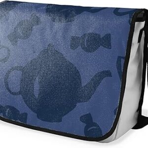 شنطة ماسنجر مدرسية مطبوعة رقمية بحزام اسود للبنات والاولاد من لو جاردين دو لين، شنطة ماسنجر للطلاب، شنط كتف مقاس 29 × 36 سم