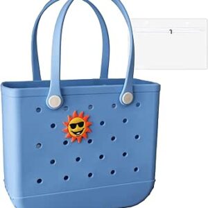 شنطة يد كبيرة توت مطاطية للشاطئ، شنطة سفر مقاومة للماء والرمل، شنطة داخلية بسحاب مقاومة للماء، شنط سفر من زينجرايز