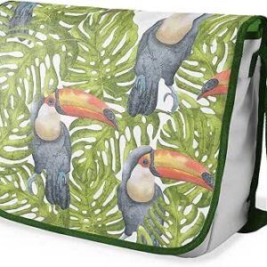 بوناميزون شنطة ماسنجر مدرسية مطبوعة رقميا مع حزام كاكي للطلاب، شنطة كروس وشنطة ساعي، شنطة كتف للمدرسة، العودة الى المدرسة، المقاس: 29 × 36 سم