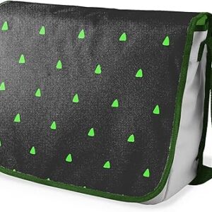 بوناميزون شنطة ماسنجر مدرسية مطبوعة رقميا مع حزام كاكي للطلاب، شنطة كروس وشنطة ساعي، شنطة كتف للمدرسة، العودة الى المدرسة، المقاس: 29 × 36 سم