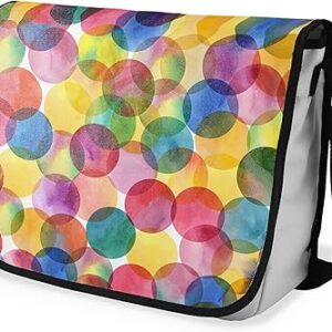 بوناميزون شنطة ماسنجر مدرسية مطبوعة رقميا مع حزام اسود للطلاب، شنطة كروس وشنطة ساعي، شنطة كتف للمدرسة، العودة الى المدرسة، المقاس: 29 × 36 سم