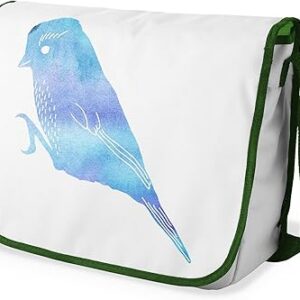 شنطة ماسنجر مدرسية مطبوعة رقميا مع احزمة كاكي للبنات والاولاد من لو جاردين دو لين، شنطة ماسنجر للطلاب، شنط كتف مقاس 29 × 36 سم