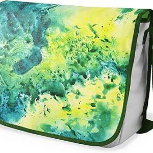 بوناميزون شنطة ماسنجر مدرسية مطبوعة رقميا مع حزام كاكي للطلاب، شنطة كروس وشنطة ساعي، شنطة كتف للمدرسة، العودة الى المدرسة، المقاس: 29 × 36 سم