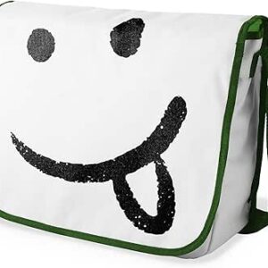 شنطة ماسنجر مدرسية مطبوعة رقميا مع احزمة كاكي للبنات والاولاد من لو جاردين دو لين، شنطة ماسنجر للطلاب، شنط كتف مقاس 29 × 36 سم