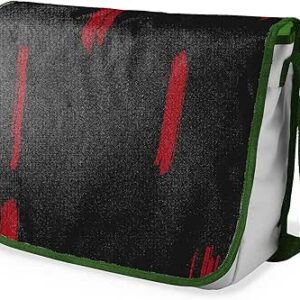 بوناميزون شنطة ماسنجر مدرسية مطبوعة رقميا مع حزام كاكي للطلاب، شنطة كروس وشنطة ساعي، شنطة كتف للمدرسة، العودة الى المدرسة، المقاس: 29 × 36 سم