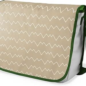 شنطة ماسنجر مدرسية مطبوعة رقميًا مع أحزمة كاكي للبنات والأولاد من لو جاردين دو لين، شنطة ماسنجر للطلاب والعودة إلى المدرسة للطلاب، شنط كتف، المقاس: 29 × 36 سم