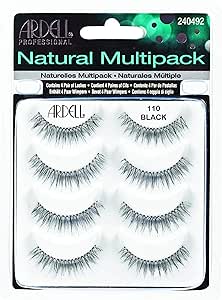 رموش طبيعية متعددة القطع من شركة أرديل - 110، أسود، 4 أزواج × عبوة واحدة