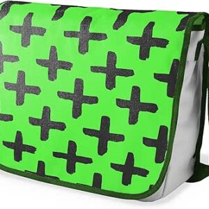 بوناميزون شنطة ماسنجر مدرسية مطبوعة رقميا مع حزام كاكي للطلاب، شنطة كروس وشنطة ساعي، شنطة كتف للمدرسة، العودة الى المدرسة، المقاس: 29 × 36 سم