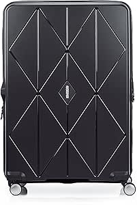 اميركان توريستر شنطة دوارة صلبة مقاس M 68/25 تي اس ايه بلون اسود من ارجيل أسود تجمع بين التصميم الخالد ونمط البلاط المربع. بولي بروبيلين PP