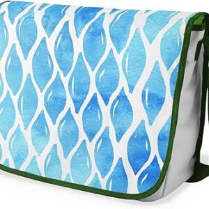 شنطة ماسنجر مدرسية مطبوعة رقميا مع احزمة كاكي للبنات والاولاد من لو جاردين دو لين، شنطة ماسنجر للطلاب، شنط كتف مقاس 29 × 36 سم