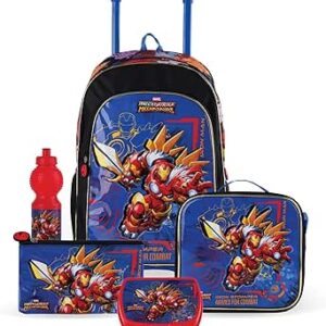 تروكير مجموعة صندوق بعجلات ايرون ستومبر 5 في 1 للاولاد من مارفل، مقاس 18 انش، ازرق, أزرق, M, كلاسيكي، نايلون بوليستر بولي فينيل كلوريد