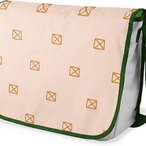 بوناميزون شنطة ماسنجر مدرسية مطبوعة رقميا مع حزام كاكي للطلاب، شنطة كروس وشنطة ساعي، شنطة كتف للمدرسة، العودة الى المدرسة، المقاس: 29 × 36 سم