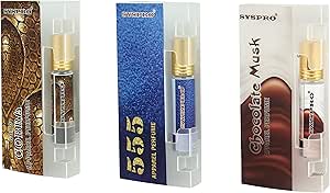 سيسبرو مجموعة من جولد كوبرا 555 ومسك الشوكولاتة للرجال والنساء، عطر حلو طبيعي ويدوم طويلا لعيد الحب وهدية عيد ميلاد وهدية خاصة (8 مل)