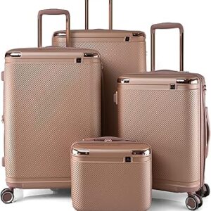 مجموعة شنط سفر بهيكل صلب من تراك، من 4 قطع، طراز HK269/RISE، بلون ذهبي, جولد