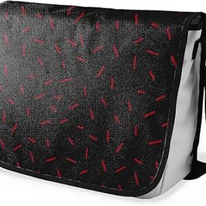 بوناميزون شنطة ماسنجر مدرسية مطبوعة رقميا مع حزام اسود للطلاب، شنطة كروس وشنطة ساعي، شنطة كتف للمدرسة، العودة الى المدرسة، المقاس: 29 × 36 سم