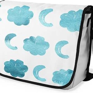 بوناميزون شنطة ماسنجر مدرسية مطبوعة رقميا مع حزام اسود للطلاب، شنطة كروس وشنطة ساعي، شنطة كتف للمدرسة، العودة الى المدرسة، المقاس: 29 × 36 سم