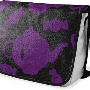 شنطة ماسنجر مدرسية مطبوعة رقمية بحزام اسود للبنات والاولاد من لو جاردين دو لين، شنطة ماسنجر للطلاب، شنط كتف مقاس 29 × 36 سم