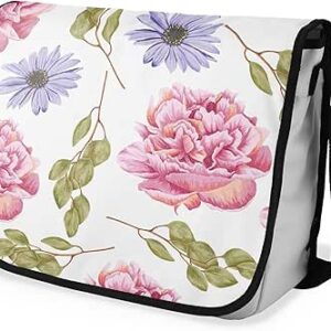 شنطة ماسنجر مدرسية مطبوعة رقمية بحزام اسود للبنات والاولاد من لو جاردين دو لين، شنطة ماسنجر للطلاب، شنط كتف مقاس 29 × 36 سم