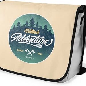 شنطة ماسنجر مدرسية مطبوعة رقمية بحزام اسود للبنات والاولاد من لو جاردين دو لين، شنطة ماسنجر للطلاب، شنط كتف مقاس 29 × 36 سم