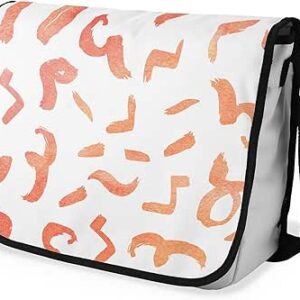 بوناميزون شنطة ماسنجر مدرسية مطبوعة رقميا مع حزام اسود للطلاب، شنطة كروس وشنطة ساعي، شنطة كتف للمدرسة، العودة الى المدرسة، المقاس: 29 × 36 سم