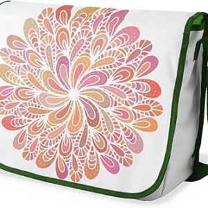 بوناميزون شنطة ماسنجر مدرسية مطبوعة رقميا مع حزام كاكي للطلاب، شنطة كروس وشنطة ساعي، شنطة كتف للمدرسة، العودة الى المدرسة، المقاس: 29 × 36 سم، ألوان متعددة