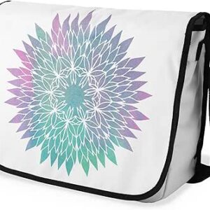 بوناميزون شنطة ماسنجر مدرسية مطبوعة رقميا مع حزام اسود للطلاب، شنطة كروس وشنطة ساعي، شنطة كتف للمدرسة، العودة الى المدرسة، المقاس: 29 × 36 سم