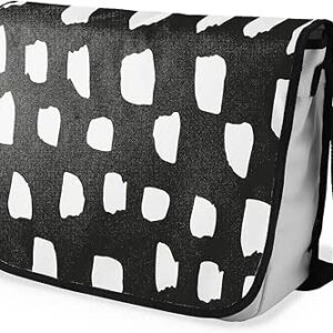 بوناميزون شنطة ماسنجر مدرسية مطبوعة رقميا مع حزام اسود للطلاب، شنطة كروس وشنطة ساعي، شنطة كتف للمدرسة، العودة الى المدرسة، المقاس: 29 × 36 سم