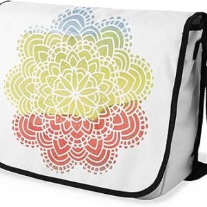 شنطة ماسنجر مدرسية مطبوعة رقمية بحزام اسود للبنات والاولاد من لو جاردين دو لين، شنطة ماسنجر للطلاب، شنط كتف مقاس 29 × 36 سم