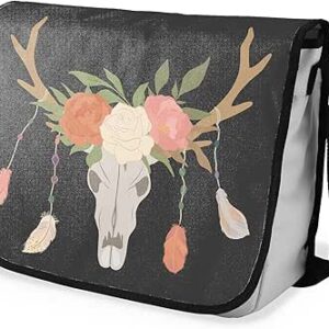 بوناميزون شنطة ماسنجر مدرسية مطبوعة رقميا مع حزام اسود للطلاب، شنطة كروس وشنطة ساعي، شنطة كتف للمدرسة، العودة الى المدرسة، المقاس: 29 × 36 سم