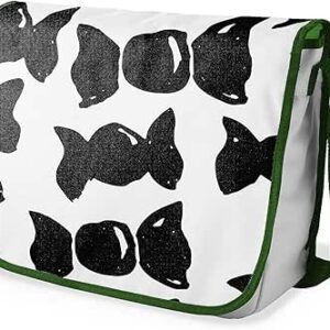 بوناميزون شنطة ماسنجر مدرسية مطبوعة رقميا مع حزام كاكي للطلاب، شنطة كروس وشنطة ساعي، شنطة كتف للمدرسة، العودة الى المدرسة، المقاس: 29 × 36 سم