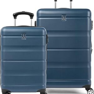 طقم شنط رانواي مكونة من قطعتين بجوانب صلبة وعجلات وقابل للتوسيع ترافيل 86 / 116 لتر برو بولي كربونات PC