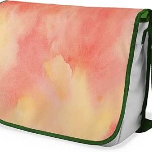 بوناميزون شنطة ماسنجر مدرسية مطبوعة رقميا مع حزام كاكي للطلاب، شنطة كروس وشنطة ساعي، شنطة كتف للمدرسة، العودة الى المدرسة، المقاس: 29 × 36 سم